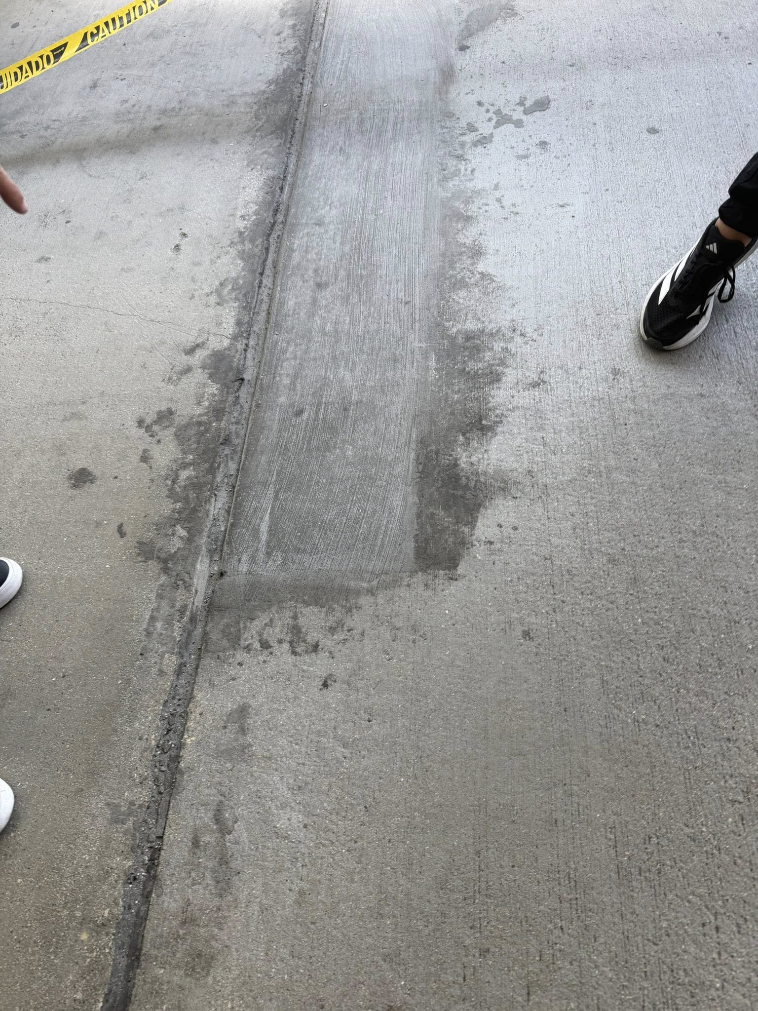 Concrete following concrete restoration